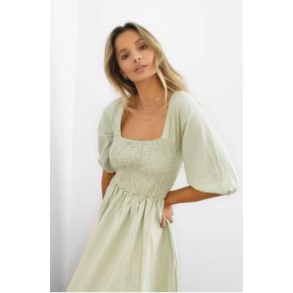 Nasty Gal Shirred Maxi Dress